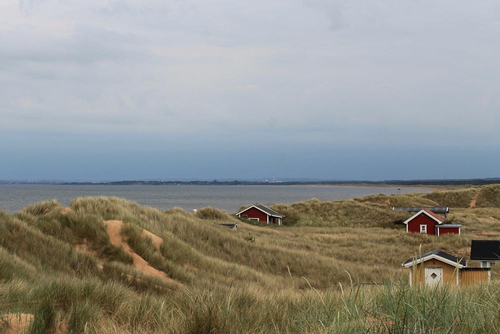 strand-laholm-1000px Stranden i Laholm med små stugor